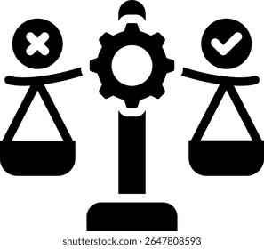 Morality Icon Glyph Vector Illustration