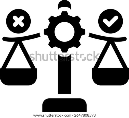 Morality Icon Glyph Vector Illustration