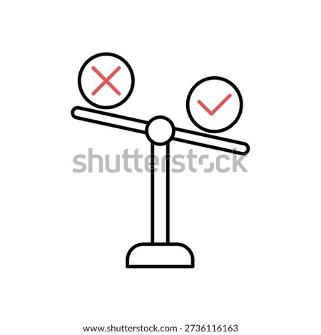 Morality icon, isolated on white background.