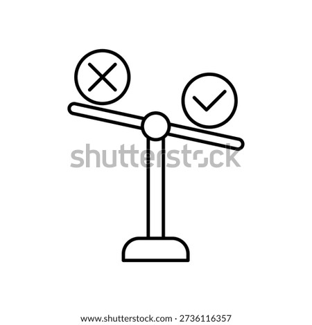 Morality icon, isolated on white background.