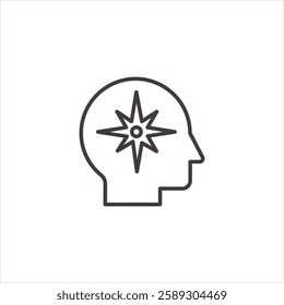 Morality icon isolated stroke in black color