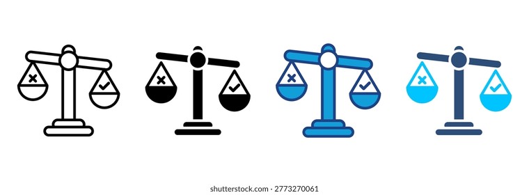 Morality Icon Set Multiple Style Vector Illustration