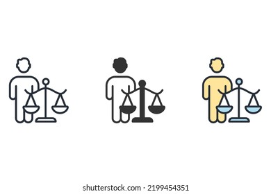 Morality icons  symbol vector elements for infographic web