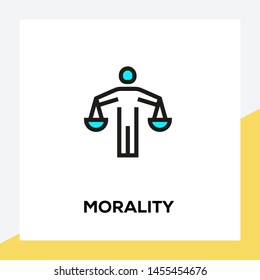 MORALITY AND ILLUSTRATION ICON CONCEPT