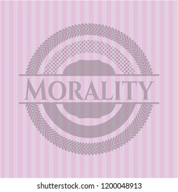 Morality retro style pink emblem