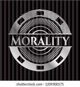 Morality silvery shiny badge
