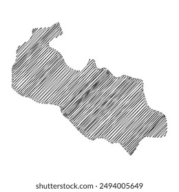 Moravia Silesia Czech Republic Regions thread map line vector illustration