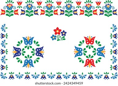 Moravian folklore ornaments used on embroidery