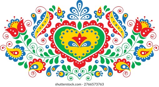 Moravian folklore ornaments. Vector image.