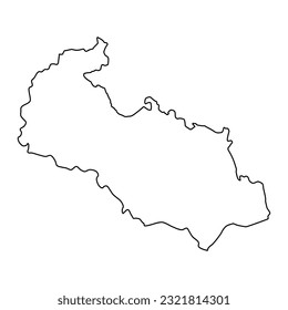 Moravian Silesian region administrative unit of the Czech Republic. Vector illustration.