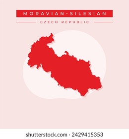 Moravian-Silesian Region (Bohemian lands, Czechia, Regions of the Czech Republic, Moravia, Ostrava Region) map vector illustration, scribble sketch Moravian Silesian map