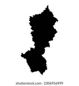 Moravica district map, administrative district of Serbia. Vector illustration.