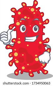 Moraxella cartoon character design making OK gesture