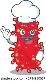 Moraxella chef cartoon design style wearing white hat