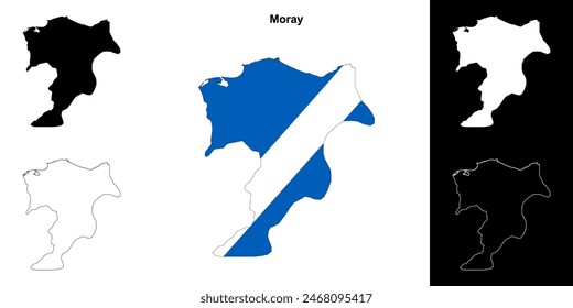Moray blank outline map set