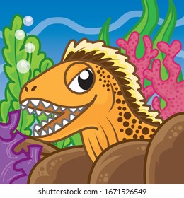 Moray eel carton vector, cute animal
vector