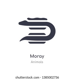 moray icon. isolated moray icon vector illustration from animals collection. editable sing symbol can be use for web site and mobile app