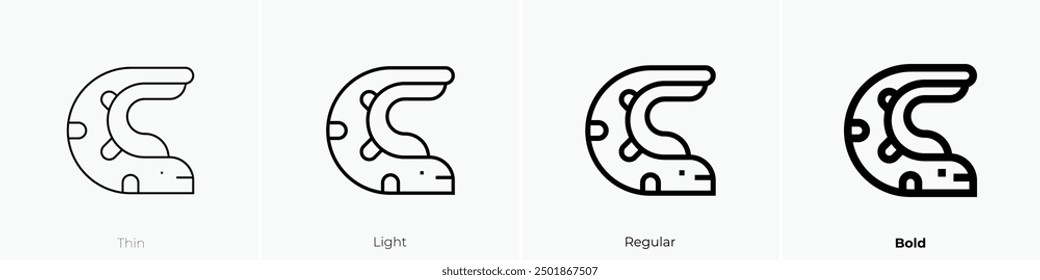 moray icon. Thin, Light Regular And Bold style design isolated on white background