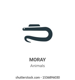 Moray vector icon on white background. Flat vector moray icon symbol sign from modern animals collection for mobile concept and web apps design.