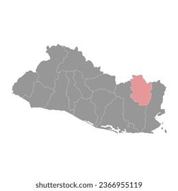 Morazan department map, administrative division of El Salvador.