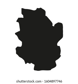morazan region map in country of el salvador