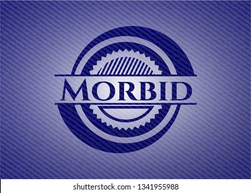 Morbid badge with denim texture