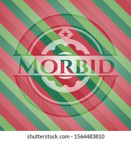 Morbid christmas style emblem. Vector Illustration. Detailed.