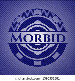 Morbid with denim texture. Vector Illustration. Detailed.