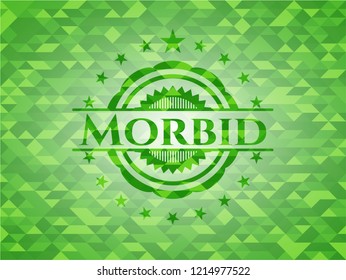 Morbid Green Emblem Triangle Mosaic Background Stock Vector (Royalty ...