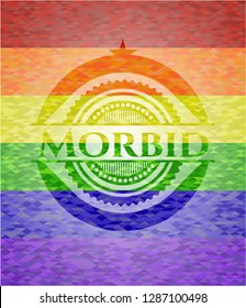 Morbid lgbt colors emblem 