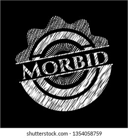 Morbid on chalkboard