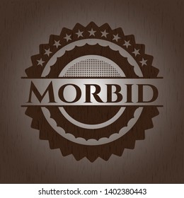 Morbid wood emblem. Retro. Vector Illustration.