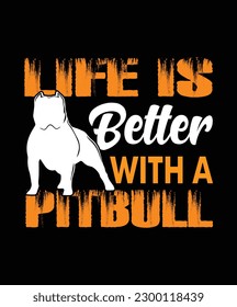 Mordan Pitbull Dog t-shirt design