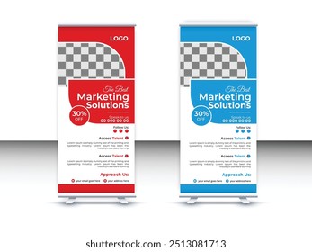 modelo de design de banner de rollup mordant