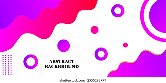 Morden abstract background with pink and purple gradient color wave lines and geomagnetic rounded shapes vector illustration eps10, perfect for modern projects basktop wallpaper banner pattern texture