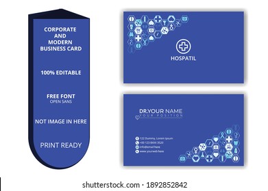 Morden medical business card design template