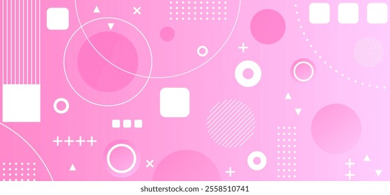 Morden Pink element gradient colour abstract background with geometric rounded shapes pattern and abstract lines texture with dynamic shapes 3D composition vector illustration eps10.