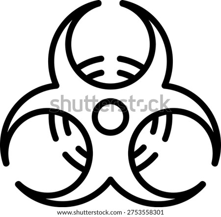 Morden Rounded Biohazard Stroke Icon