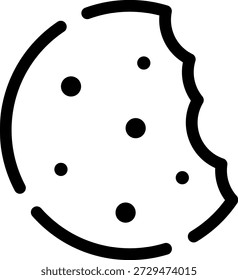 Icono de línea de galletas redondeadas de Morden