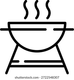 Morden Rounded Stroke BBQ Icon