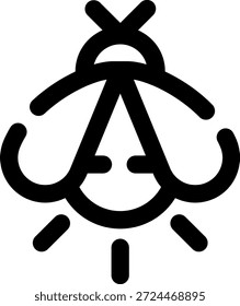 Morden Rounded Stroke Bee Icon