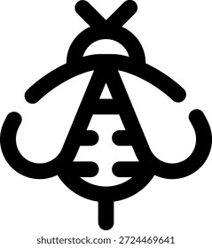Icono de abeja de trazo redondeado Morden