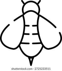 Icono de abeja de trazo redondeado Morden