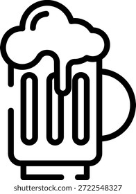 Icono de cerveza de trazo redondeado Morden