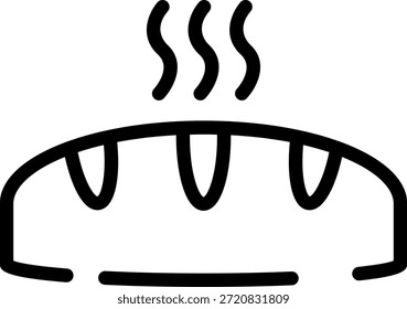 Icono de pan de trazo redondeado Morden