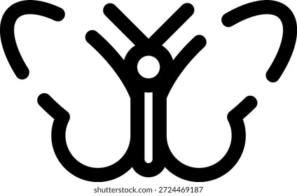 Icono de mariposa de trazo redondeado de Morden