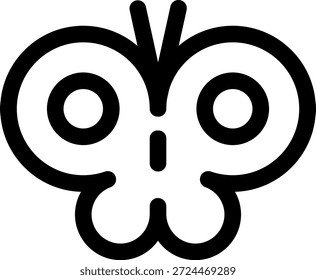 Icono de mariposa de trazo redondeado de Morden