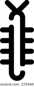 Icono de ciempiés de trazo redondeado de Morden