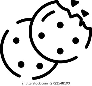 Icono de chips de trazo redondeado Morden