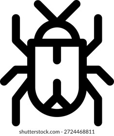 Icono de cucaracha de trazo redondeado Morden